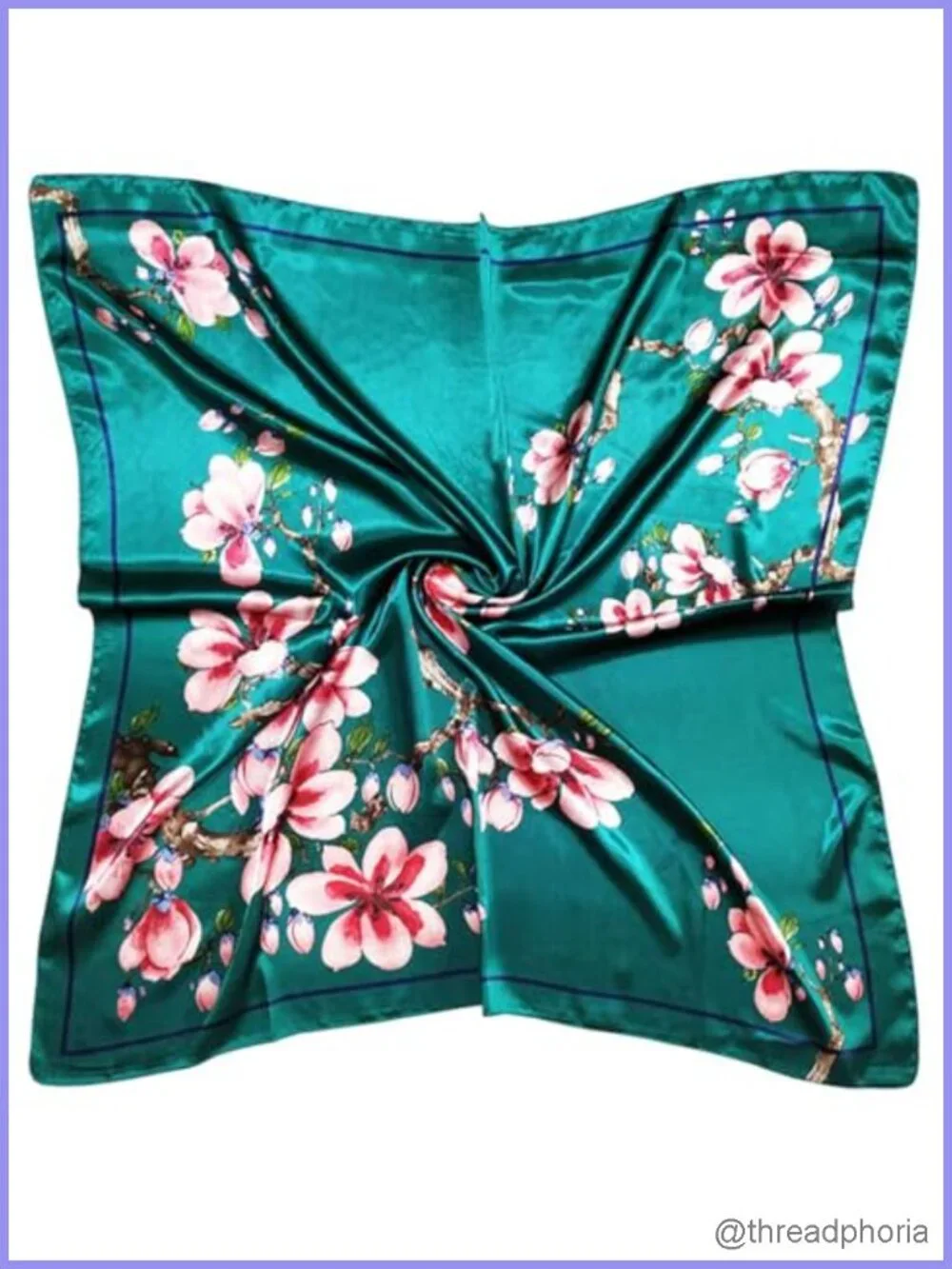 Satin Head Scarf 35x35 Square Silk Like Hair Wrap for Women